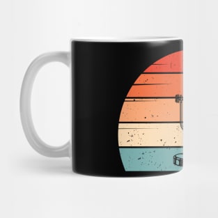 Podcast Radio Microphone Podcaster Retro Sun Mug